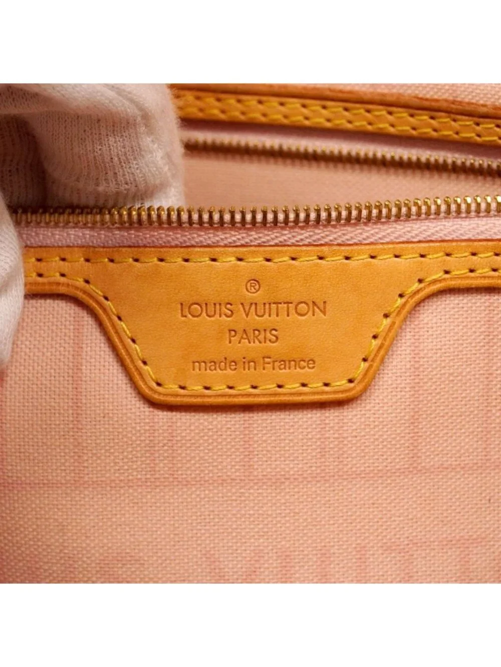 Louis Vuitton Tote Bag Damier Azur Neverfull MM Rose Ballerine